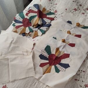 Patchwork Quilt Blocks with Heart Design